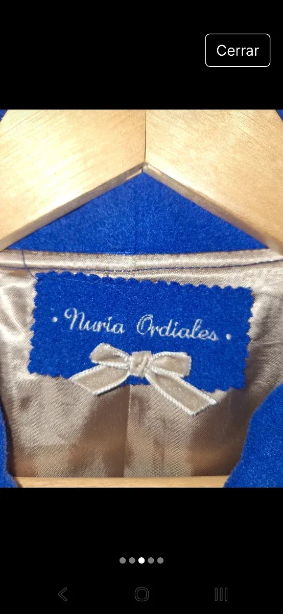 Abrigo de paño  Azul y Beige Talla M