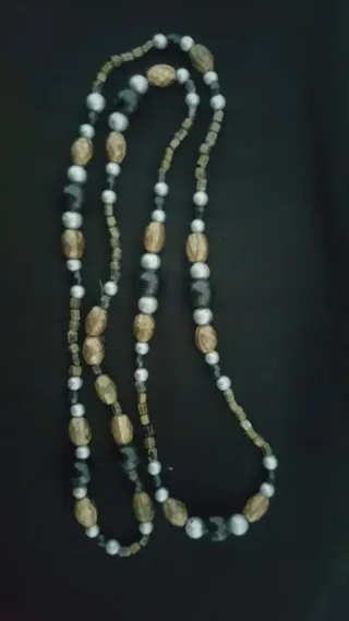 Collana perline oro e argento