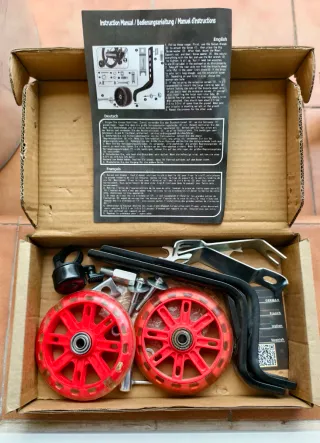 Ruedines Bicicleta Niños Rojos con luces