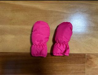 Manoplas nieve bebé rosa