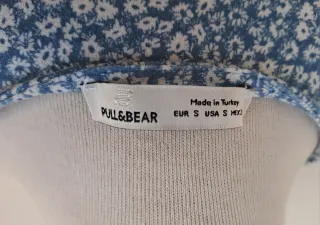 Vestido floral azul corto