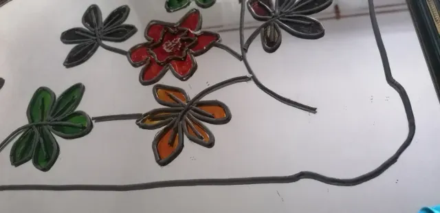 Espejo decorativo flores cristal