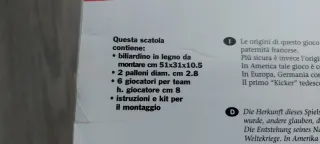 Calcetto biliardino in legno