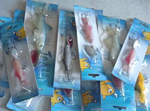 LOTE 10 CUCHARILLAS PESCA BLACKBASS NUEVAS