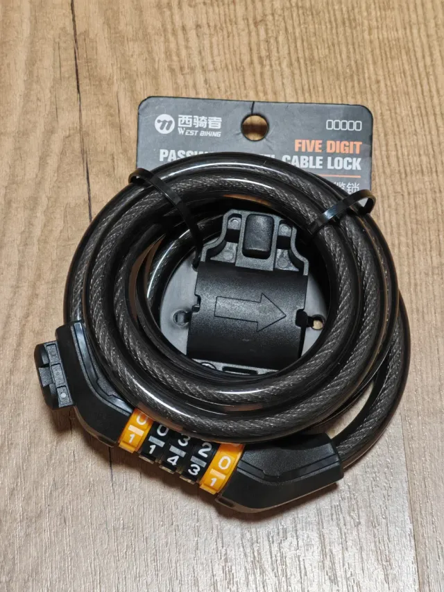 Candado a Cabo com Combinação de 5 Dígitos West Biking