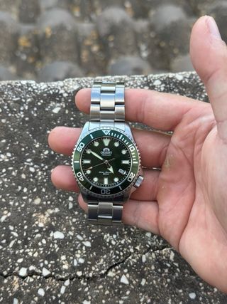 Reloj Orient Triton Verde y Plateado