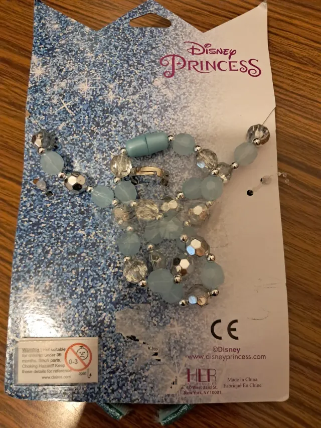 Diadema, collar y anillo Cenicienta.