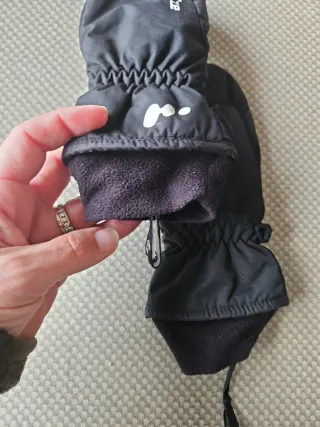 Manoplas niño Wedze negras Talla 6-8 años