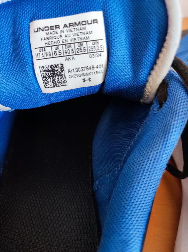 Zapatillas Baloncesto Under Armour Talla 40.5