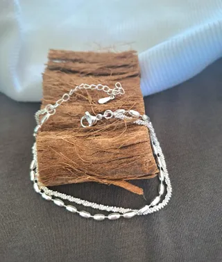 Pulsera de plata con eslabones