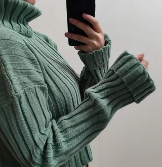 Jersey Verde Menta NUEVO a Estrenar Talla M