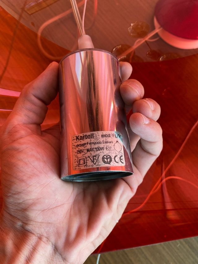 Lampada Kartell Rossa Trasparente mod FL/Y