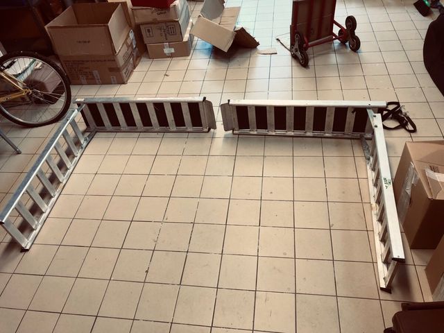 Rampa alluminio pieghevole per carico