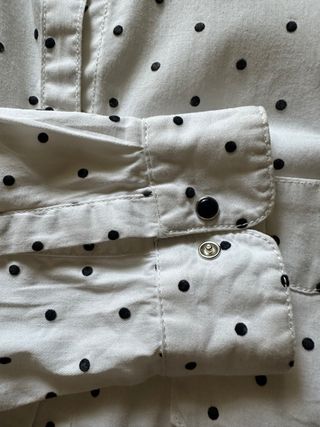 Camisa mujer Cortefiel lunares blanca talla L