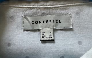 Camisa mujer Cortefiel lunares blanca talla L