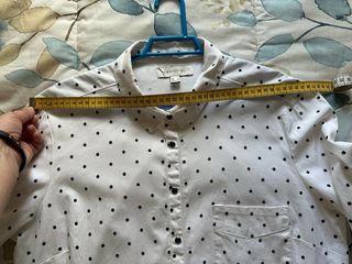 Camisa mujer Cortefiel lunares blanca talla L