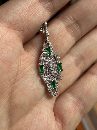 Pendientes Art Decó cristal Esmeralda