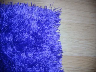 Tappeto in poliestere a pelo lungo viola