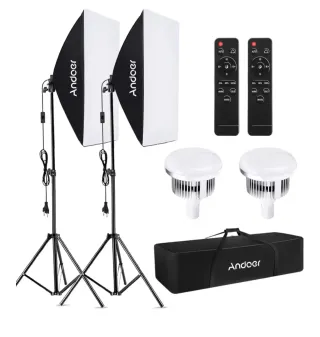 Kit Softbox Andoer con 2 Luces y Mandos