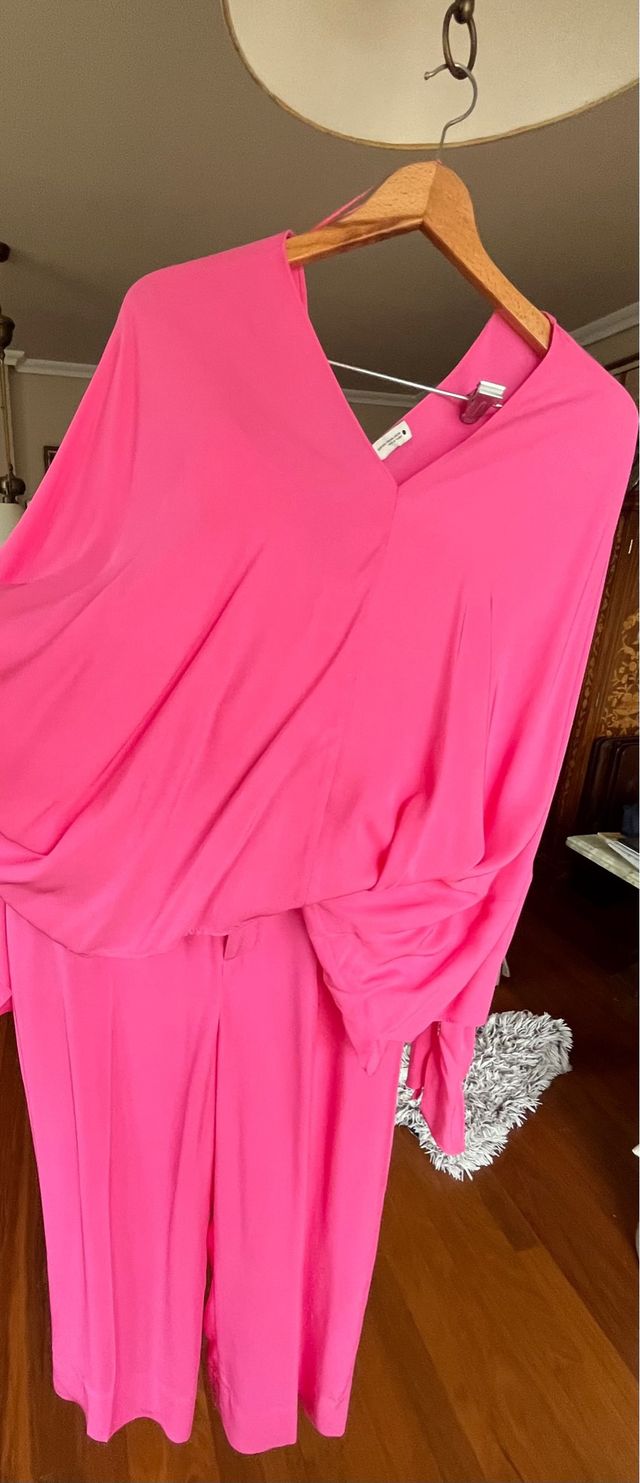 Conjunto Zara Pantalón y Blusón Rosa