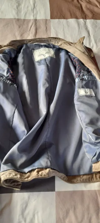 Cazadora Vestir Beige y Marrón