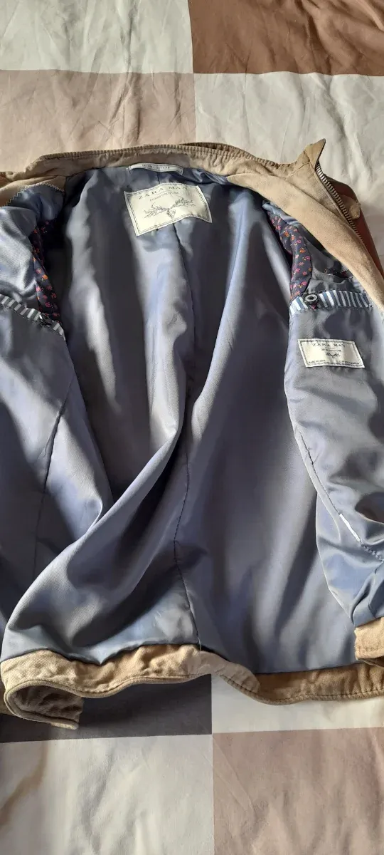 Cazadora Vestir Beige y Marrón