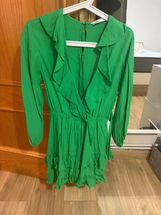 Vestido Zara verde