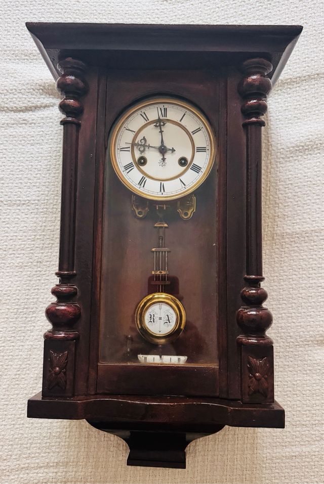 Reloj Junghans antiguo madera 1900-1920