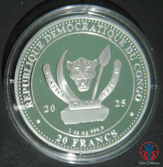Congo 2025 The Lion Moneta Argento 1 oz