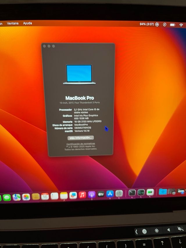 MacBook Pro touchbar i5 + 16Gb RAM