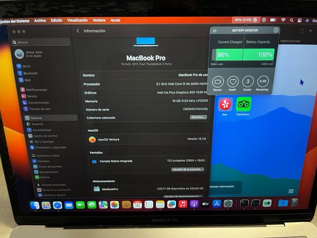 MacBook Pro touchbar i5 + 16Gb RAM