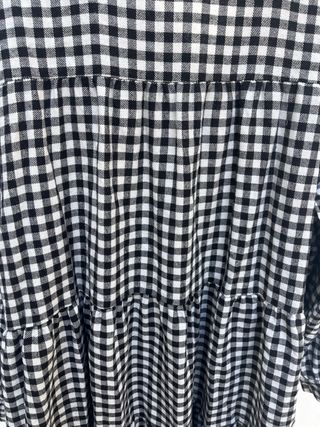 Vestido cuadros blanco y negro talla única