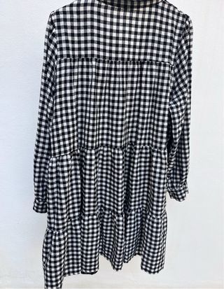 Vestido cuadros blanco y negro talla única