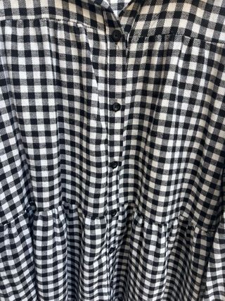 Vestido cuadros blanco y negro talla única