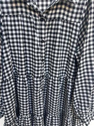Vestido cuadros blanco y negro talla única
