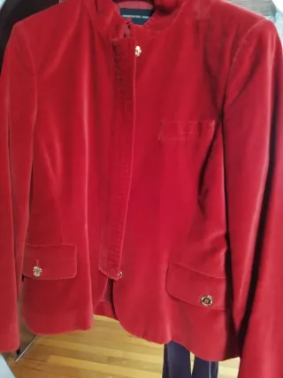 Chaqueta terciopelo roja Talla M