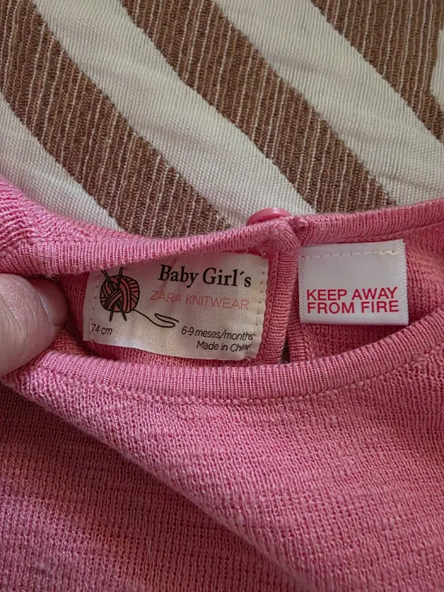 Vestido Zara rosa bebé
