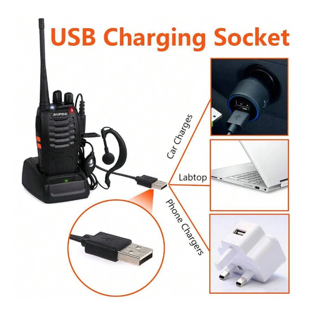 2 Baofeng BF-88E Walkie Talkie Senza Fili