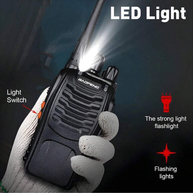 2 Baofeng BF-88E Walkie Talkie Senza Fili