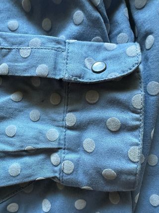 Camisa Cortefiel Azul Lunares blancos, manga larga