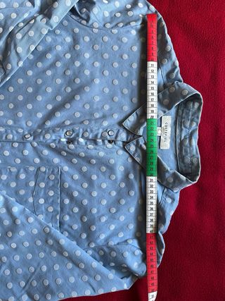 Camisa Cortefiel Azul Lunares blancos, manga larga