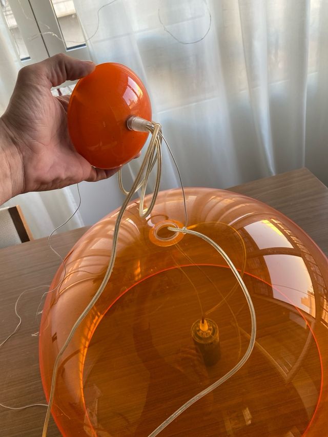 Lampada Kartell FL/Y Arancione Trasparente