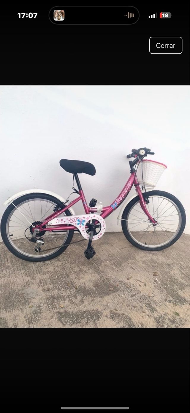 Bicicletta per bambini rosa con cestino