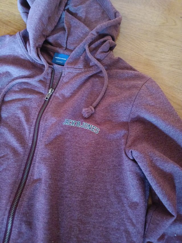 Sudadera Jack&Jones cremallera morada