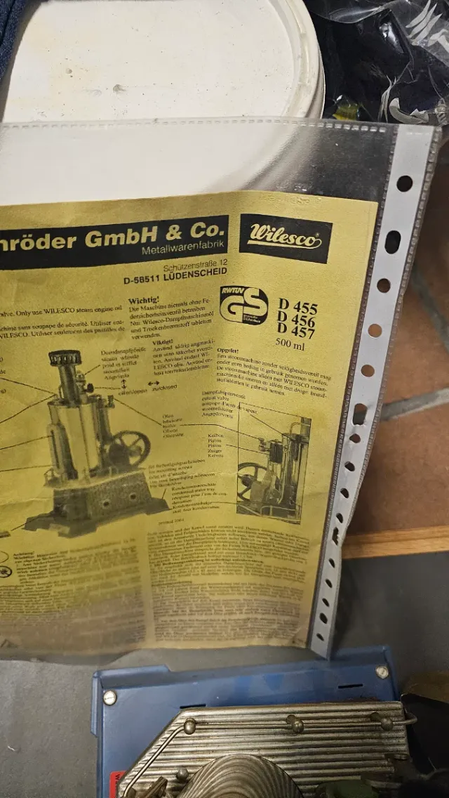 Wilesco D-58477 Máquina de Vapor
