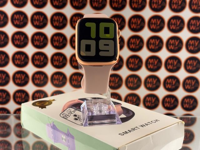 Smartwatch MY Dourado/Rosa Completo