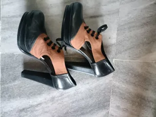 Zapatos de tacón plataforma piel T41