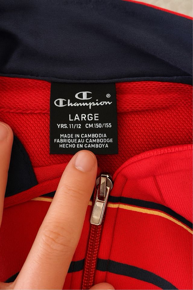 Chaqueta Champion Roja Cremallera Logo