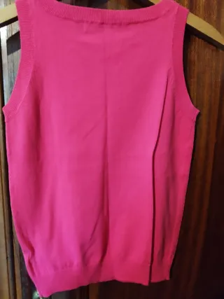 Jersey sin mangas Zara fucsia