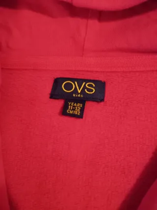 Felpa bambina rossa con zip